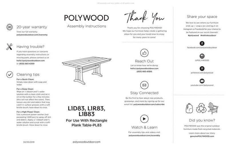 Polywood L1D83 User manual