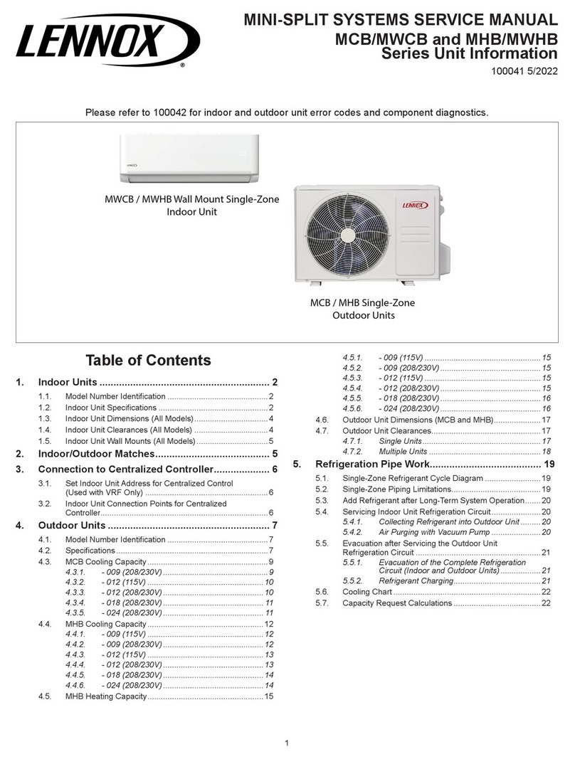 Lennox MCB Series User manual