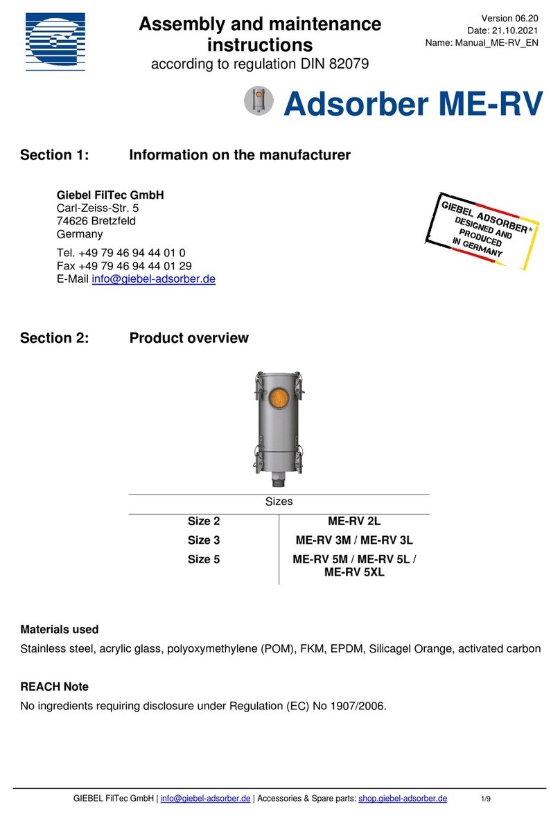 Giebel ME-RV Assembly and maintenance instructions