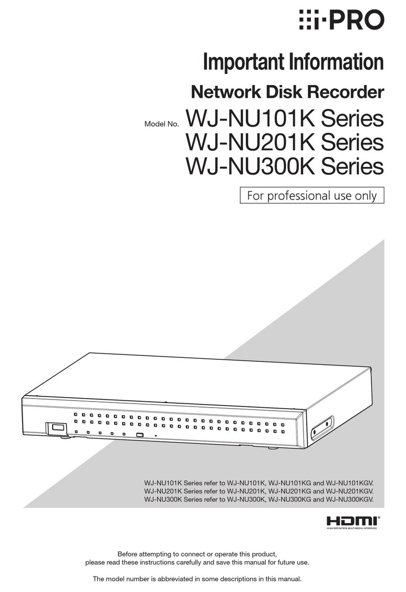 i-PRO WJ-NU101K Series Important information