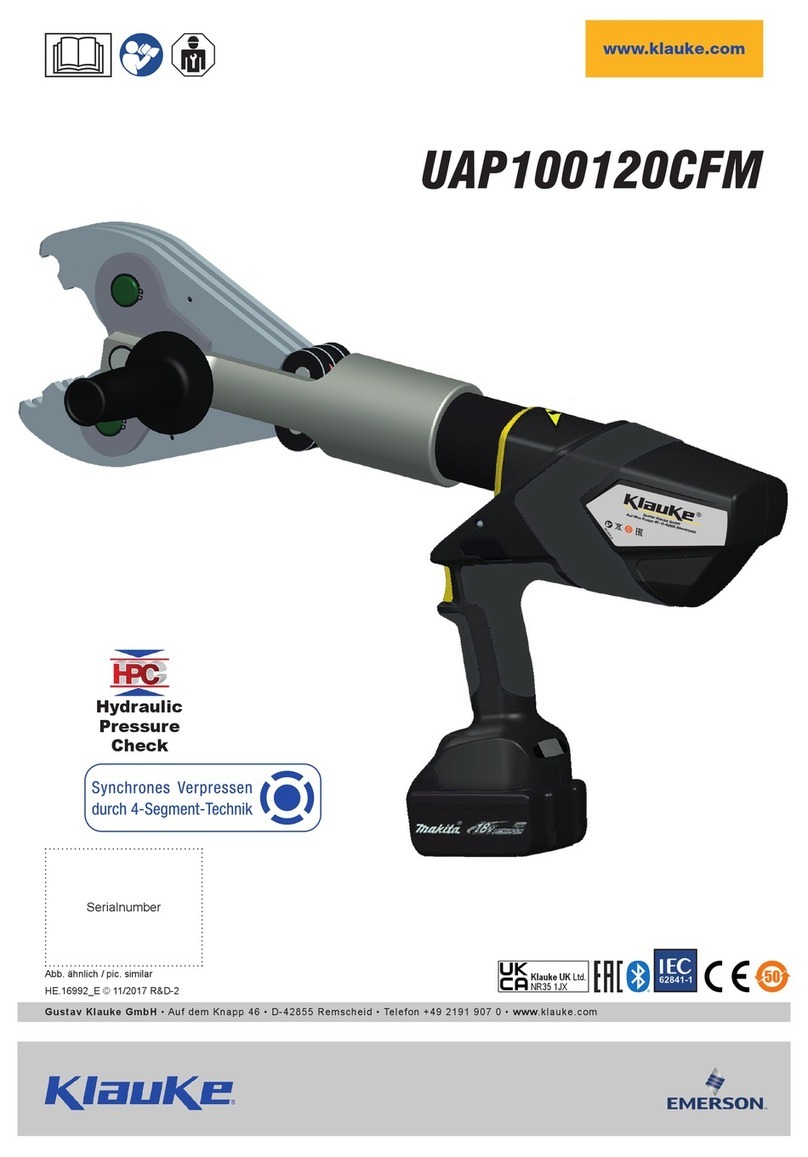 Emerson Klauke UAP100120CFM manual