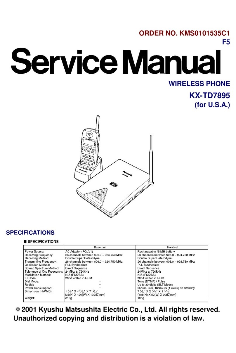 Panasonic KX-TD7895 - Digital Spread Spedtrum... User manual