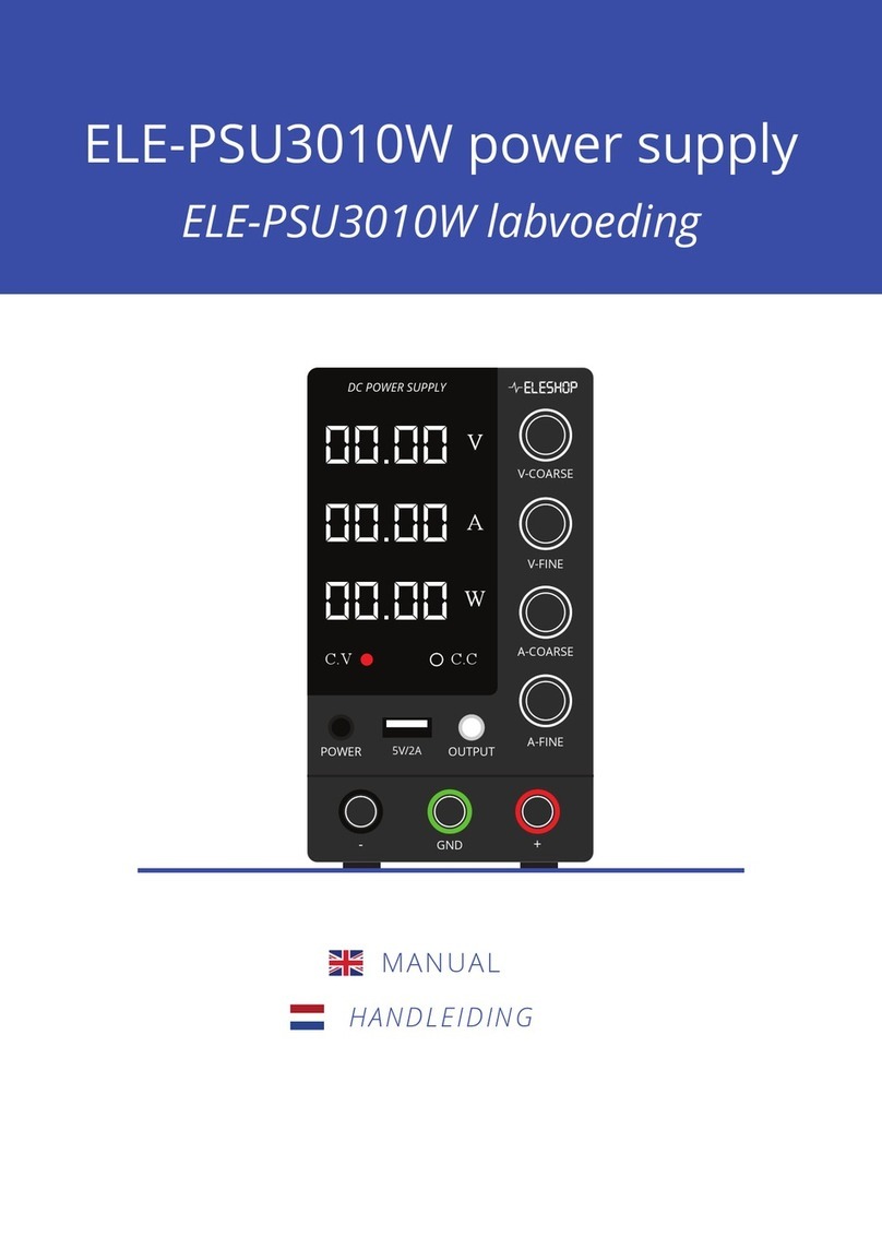 Eleshop ELE-PSU3010W manual