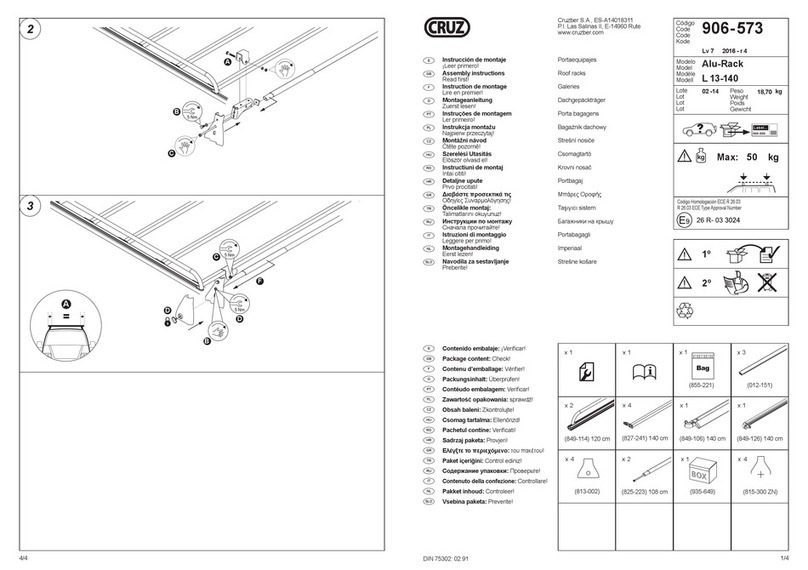 Cruz Alu-Rack L 13-140 Assembly instructions