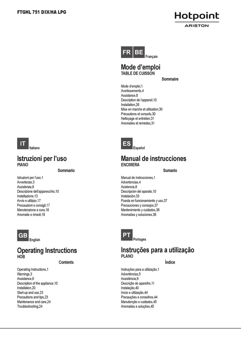 Hotpoint Ariston FTGHL 751 D/IX/HA LPG User manual
