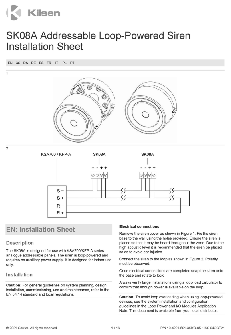 Kilsen SK08A Installation sheet