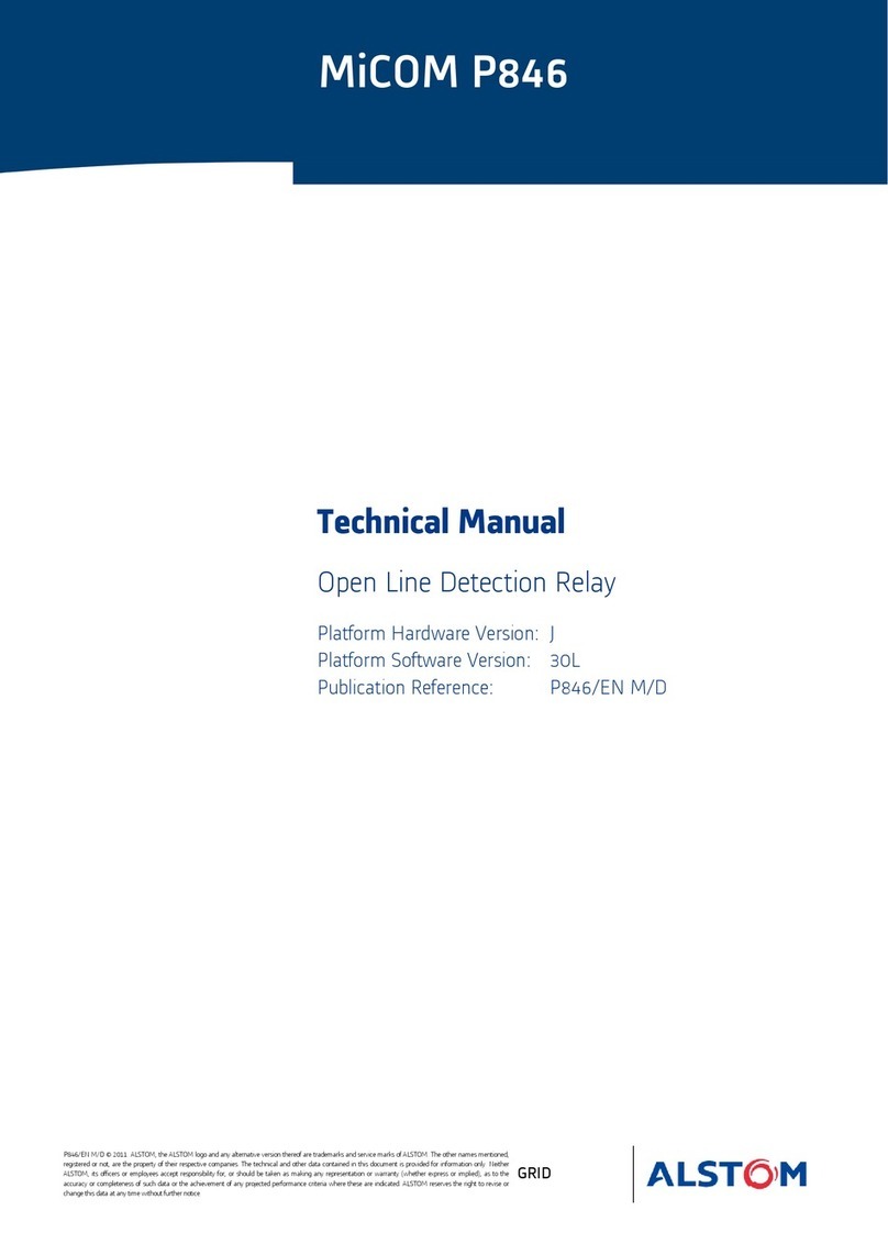 Alstom MiCOM P846 User manual Alstom MiCOM P846 User manual