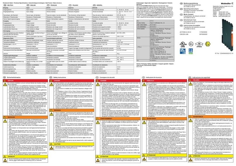 Weidmüller ACT20M-UI-AO-S operating instructions