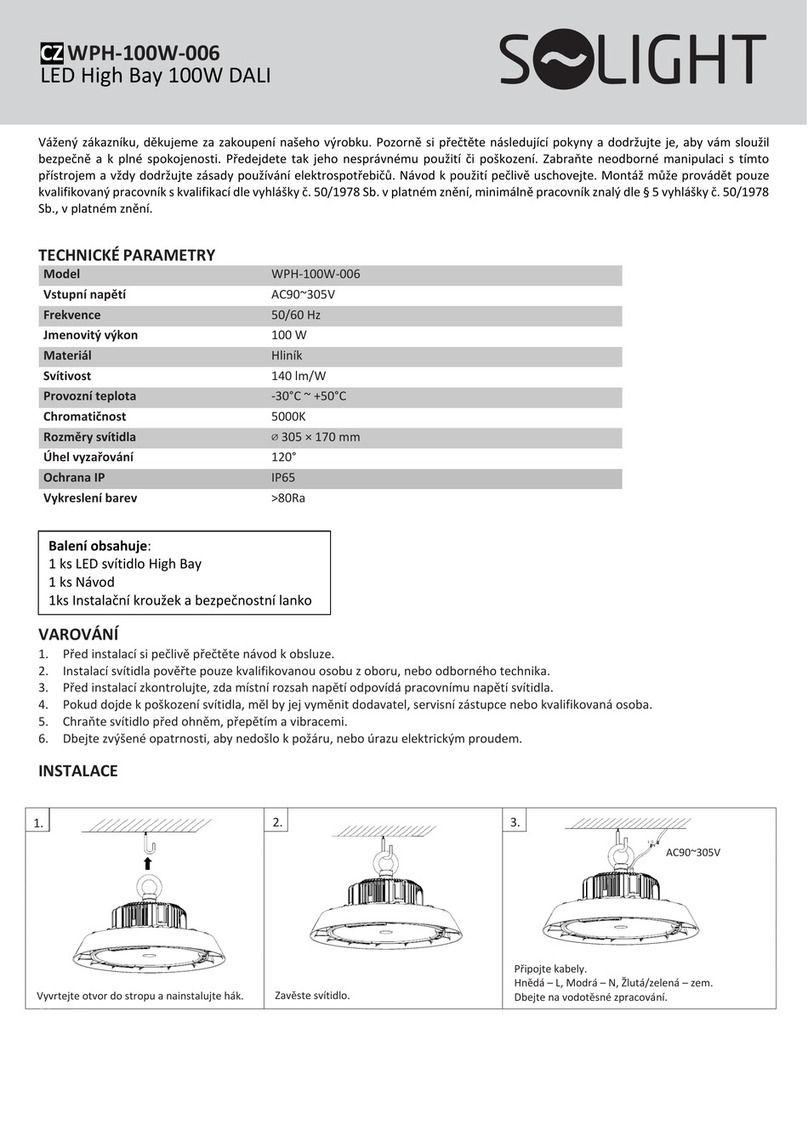Solight High Bay WPH-100W-006 User manual
