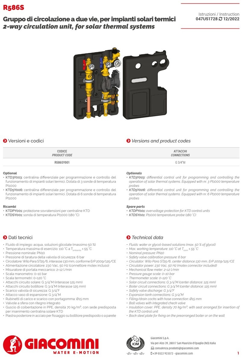 Giacomini R586SY001 User manual
