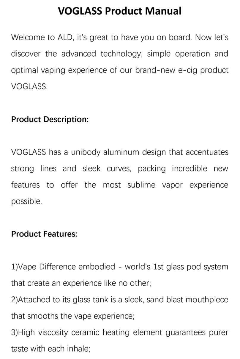 ALD VOGLASS User manual
