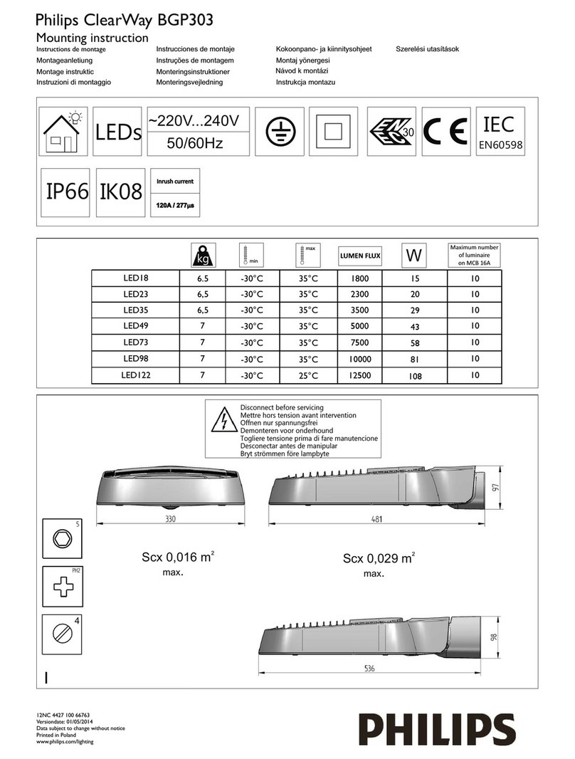 Philips ClearWay BGP303 Mounting instruction