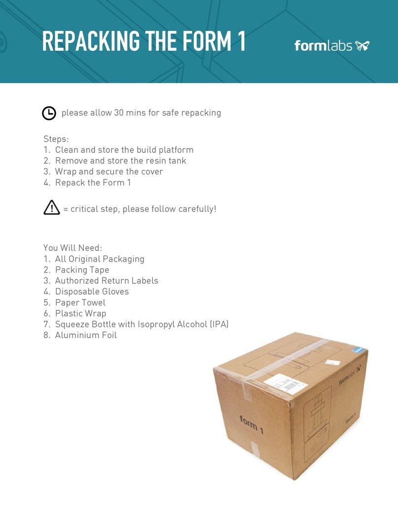 formlabs FORM 1 User manual