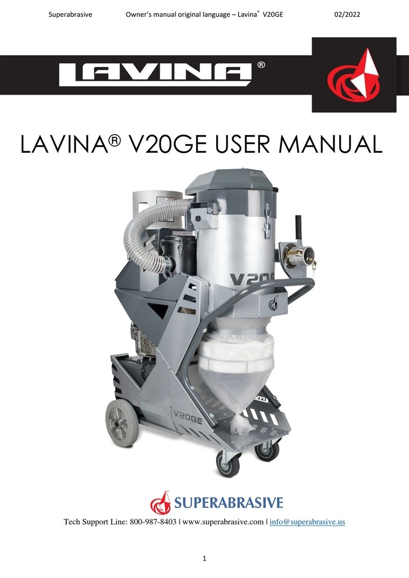 Superabrasive LAVINA V20GE user manual