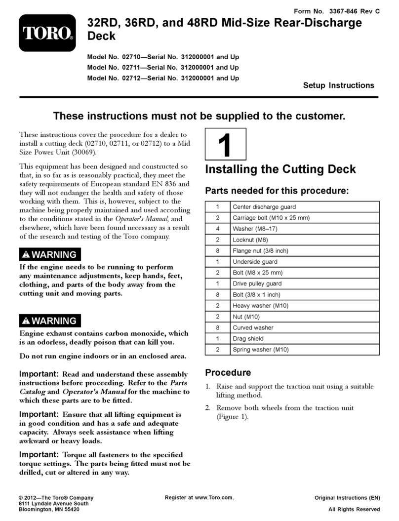 Toro 02710 Setup instructions