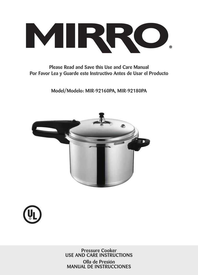 MIRRO MIR-92160PA use and care manual