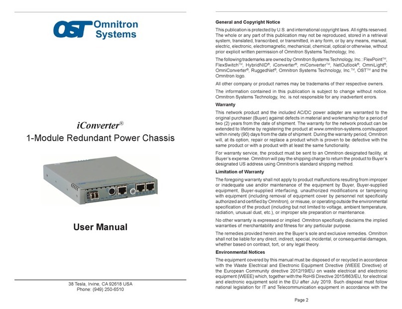 Omnitron Systems iConverter 8245-11pt user manual Omnitron Systems iConverter 8245-11pt user manual