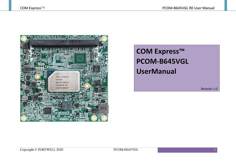 Portwell COM Express PCOM-B645VGL user manual Portwell COM Express PCOM-B645VGL user manual