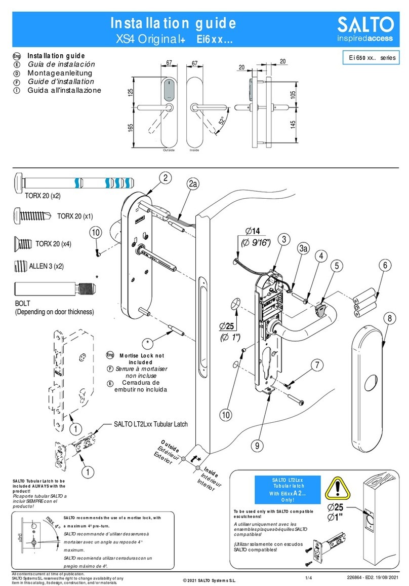 Salto XS4 Original+ Ei6 Series installation guide
