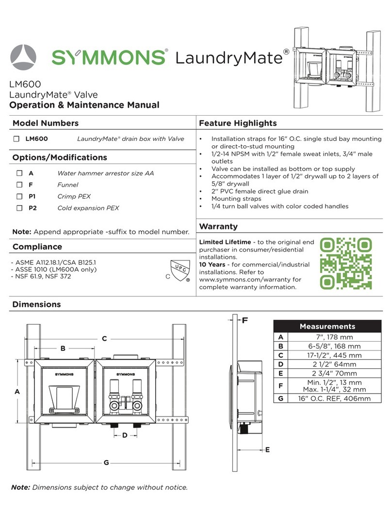 Symmons LaundryMate LM600 Manual