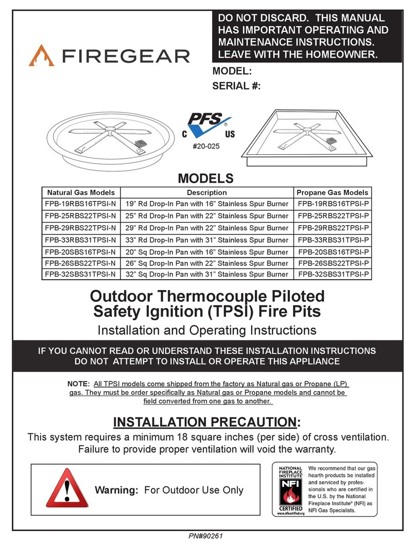 Firegear FPB-19RBS16TPSI-N User manual Firegear FPB-19RBS16TPSI-N User manual