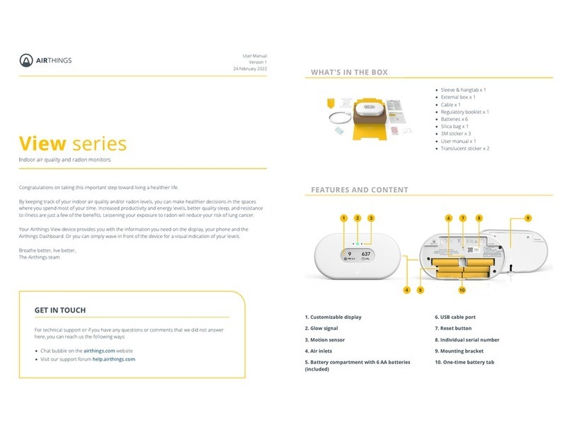 Airthings View Series user manual