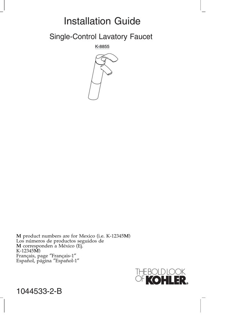 Kohler K-8855 installation guide Kohler K-8855 installation guide