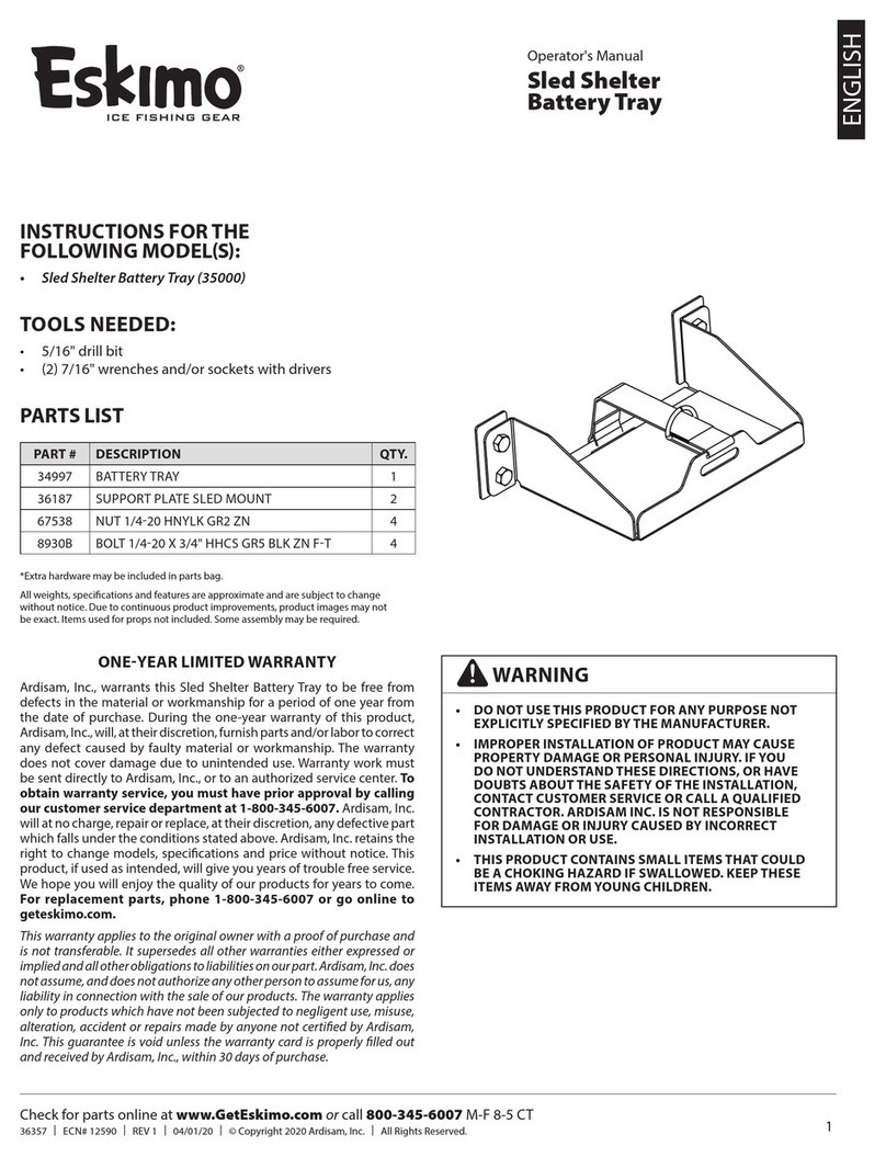 Eskimo 35000 Operator's manual