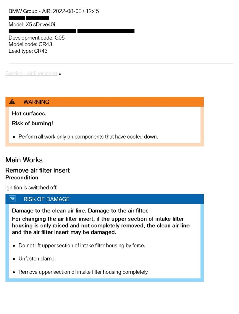BMW X5 sDrive40i User manual BMW X5 sDrive40i User manual