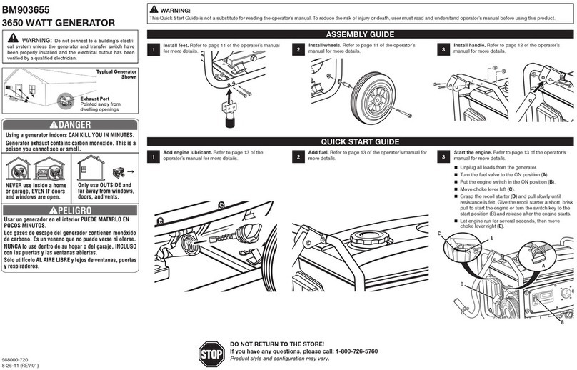 Black Max BM903655 Series quick start guide
