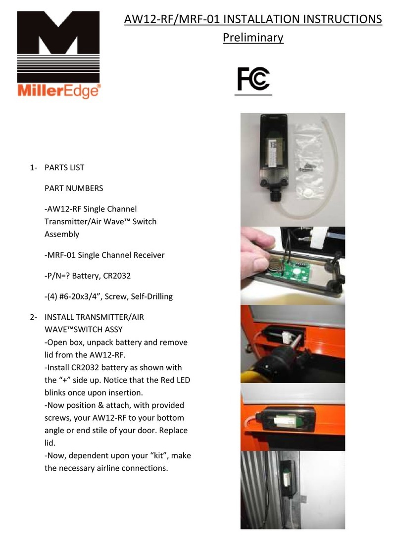 Miller Edge AW12-RF installation instructions