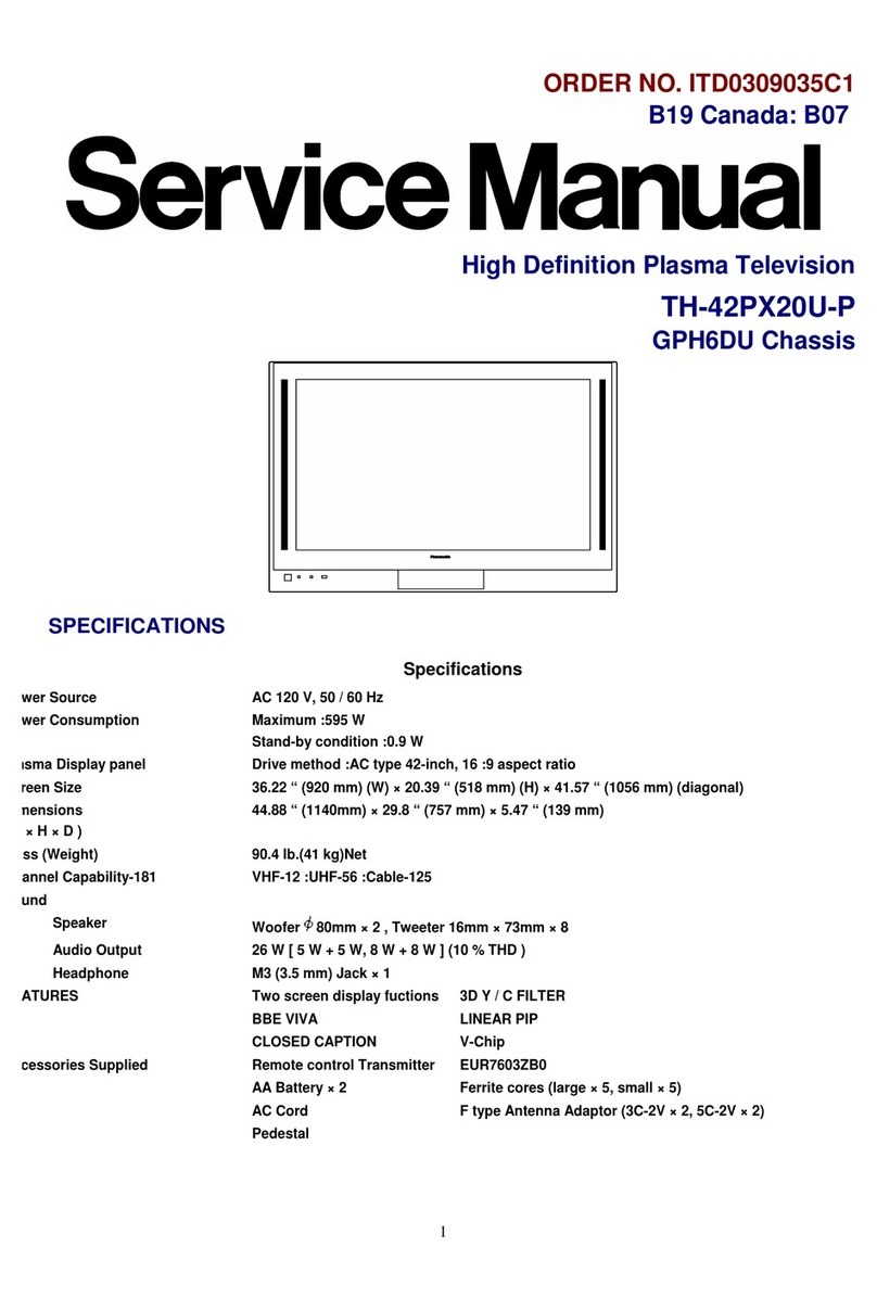 Panasonic TH-42PX20U/P Operating Service manual