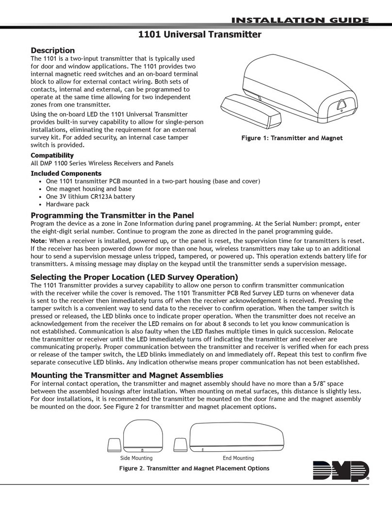 DMP Electronics 1101 installation guide