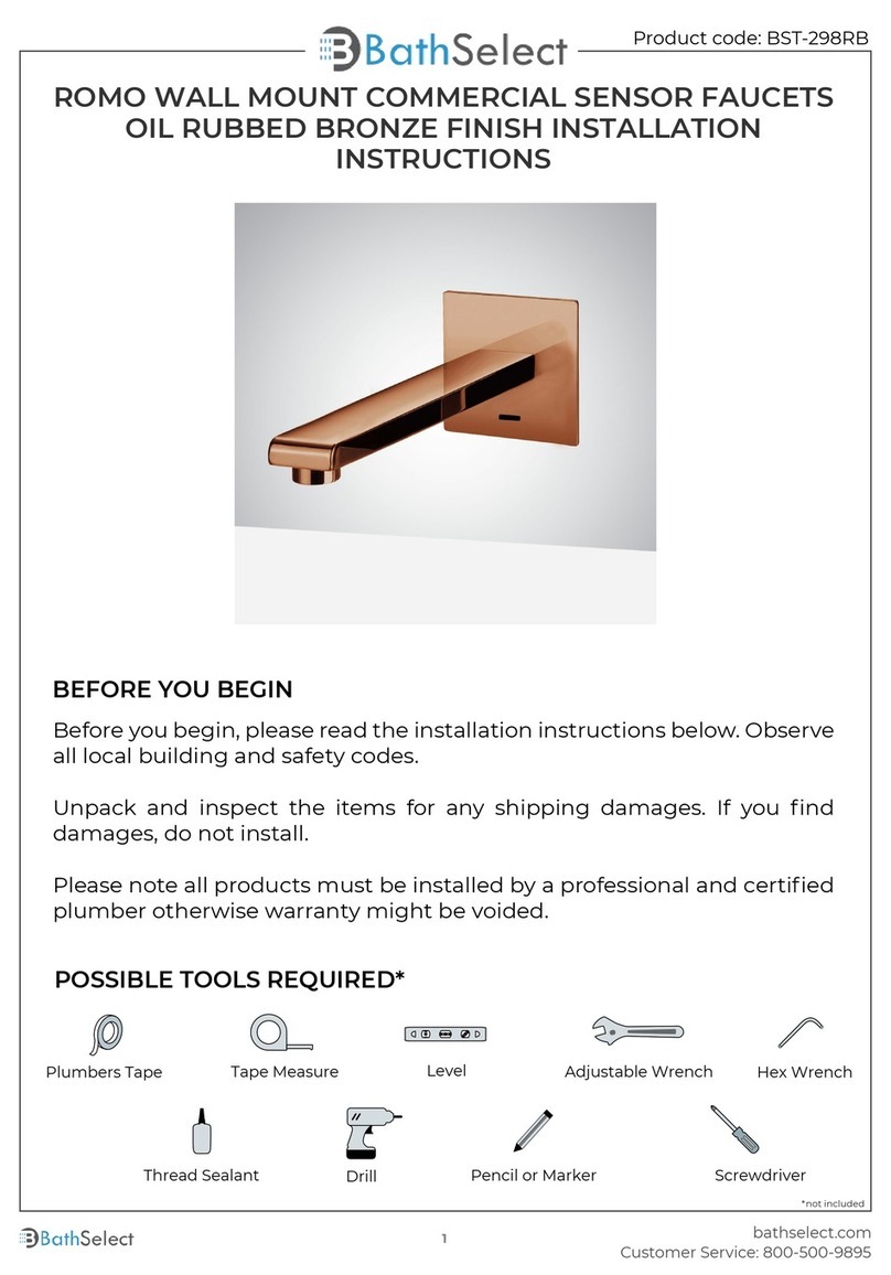 BATHSELECT ROMO BST-298RB instructions