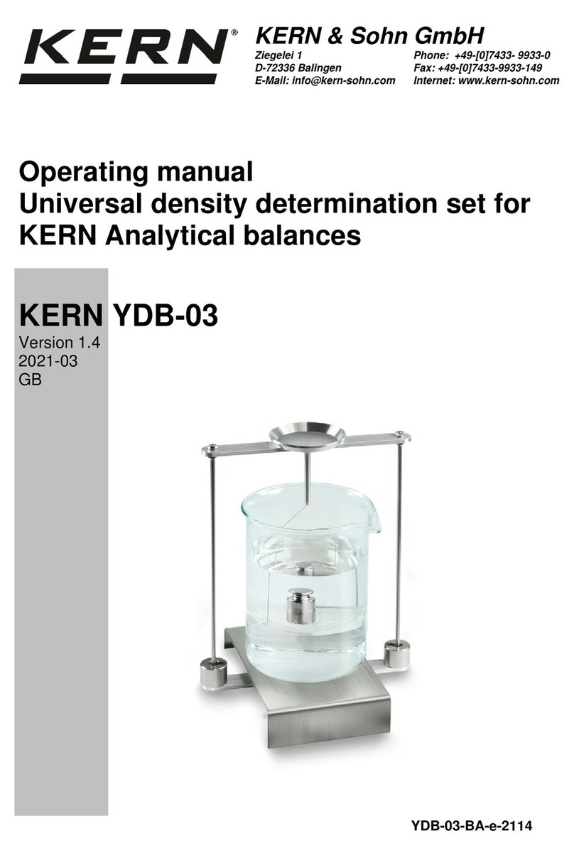 KERN KERN YDB-03 operating manual