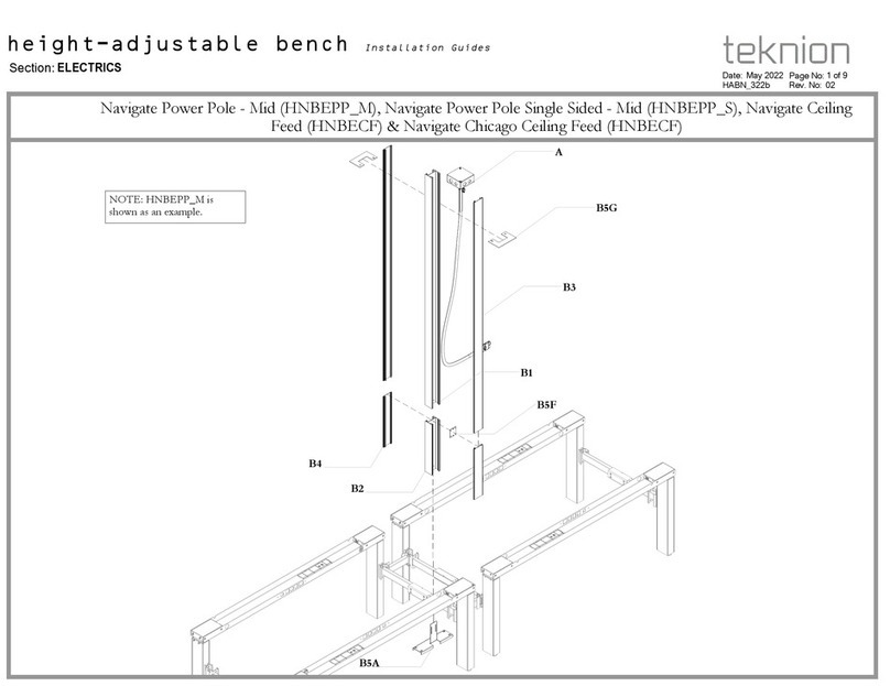 Teknion Navigate Power Pole Mid HNBEPP M Operating and maintenance instructions