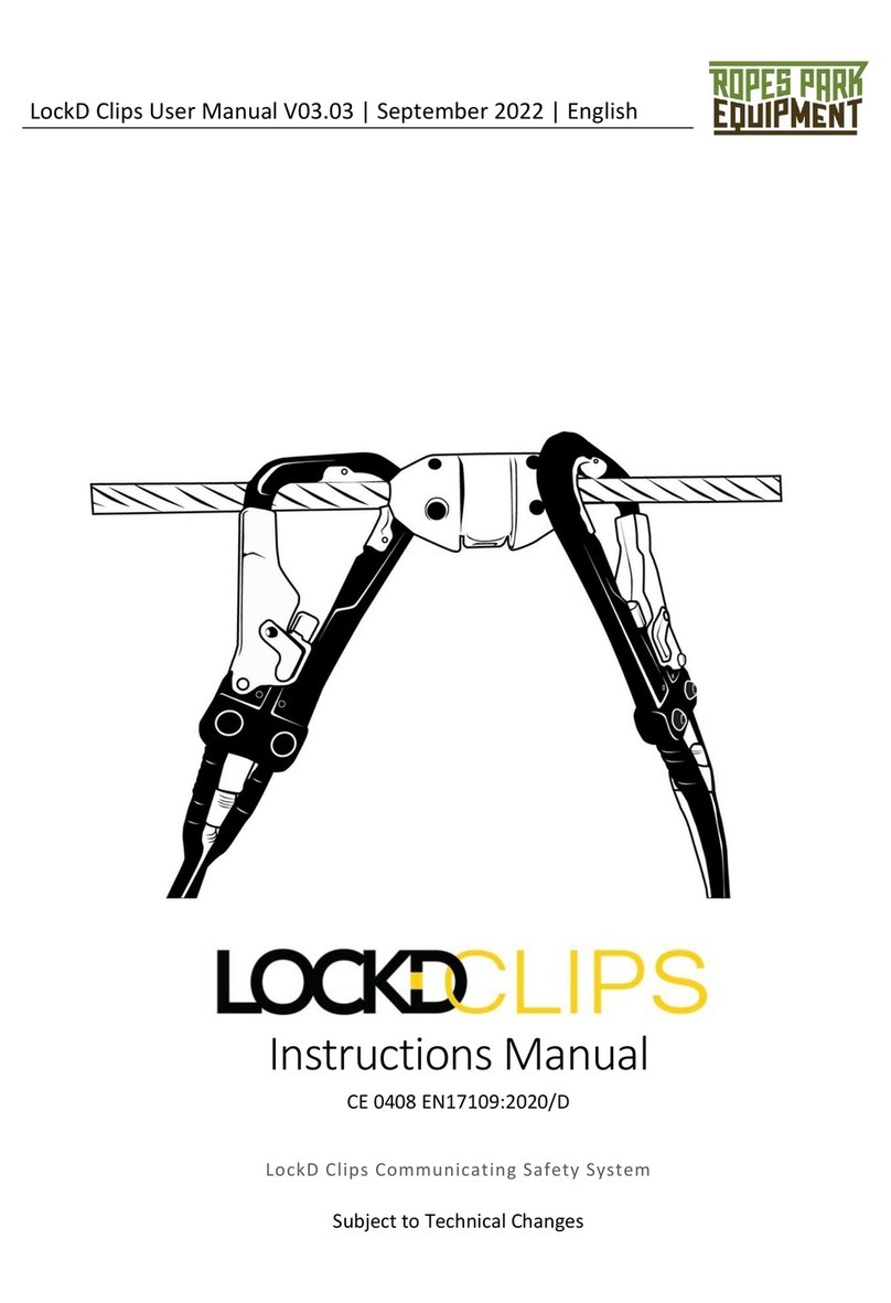 ROPES RARK EQUIPMENT LockD Clips instruction manual