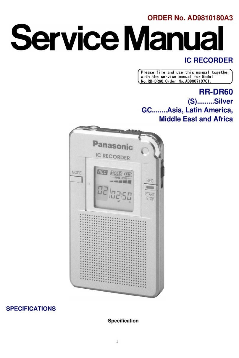 Panasonic RR-DR60 User manual