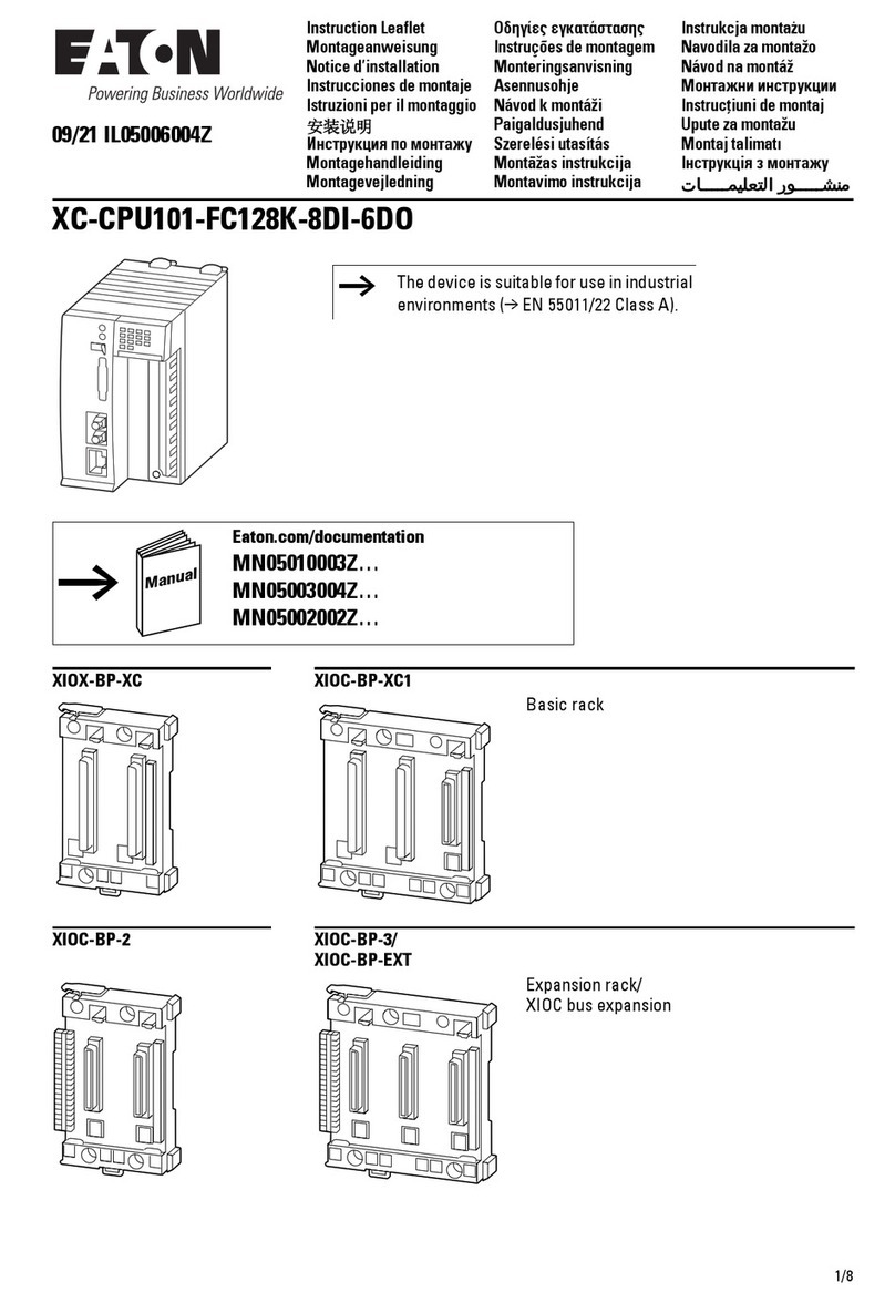 Eaton XC-CPU101-FC128K-8DI-6DO Instruction leaflet