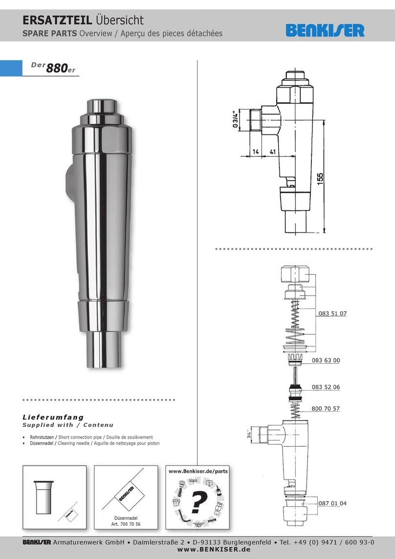 BENKISER 880 Installation and service