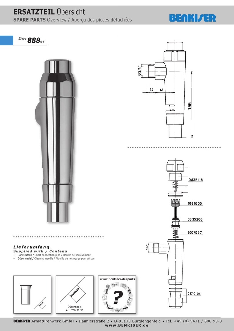 BENKISER 888 Installation and service