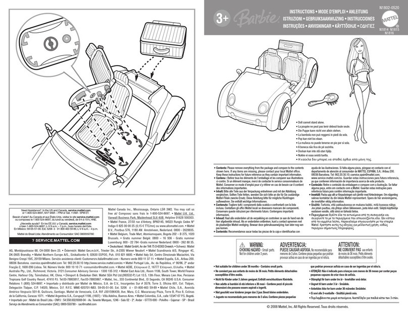 Mattel Barbie N1814 User manual