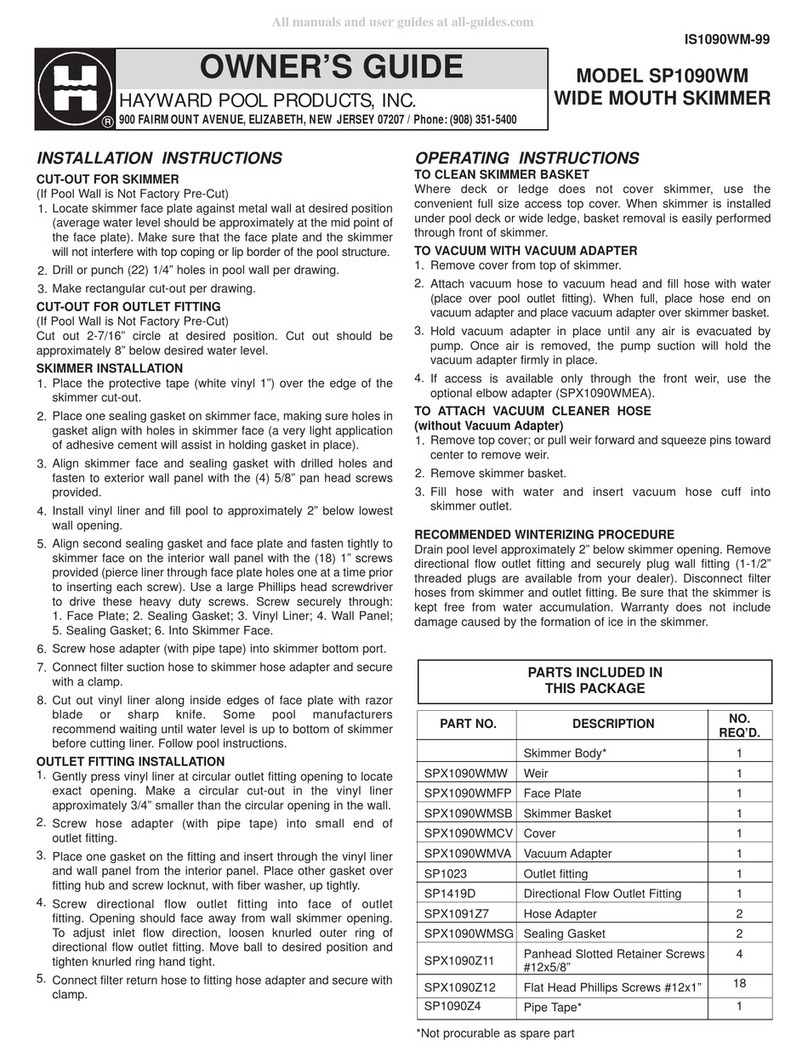 Hayward Pool Products SP1090WM owner's guide