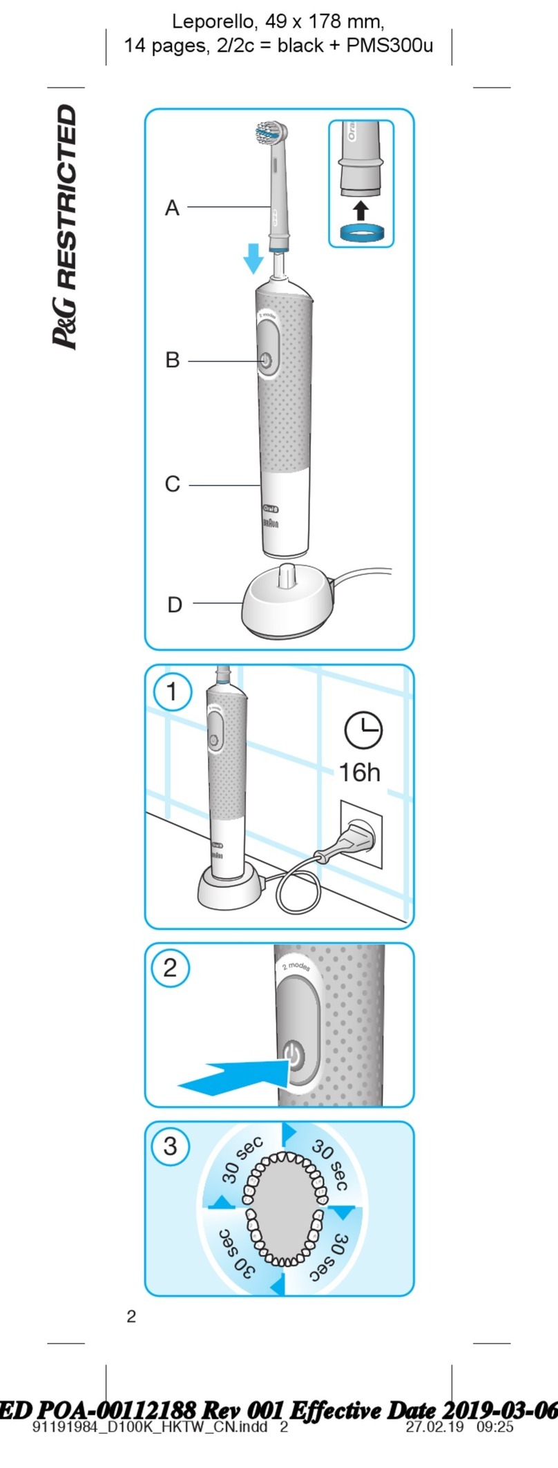 Braun Oral-B KIDS D100 User manual