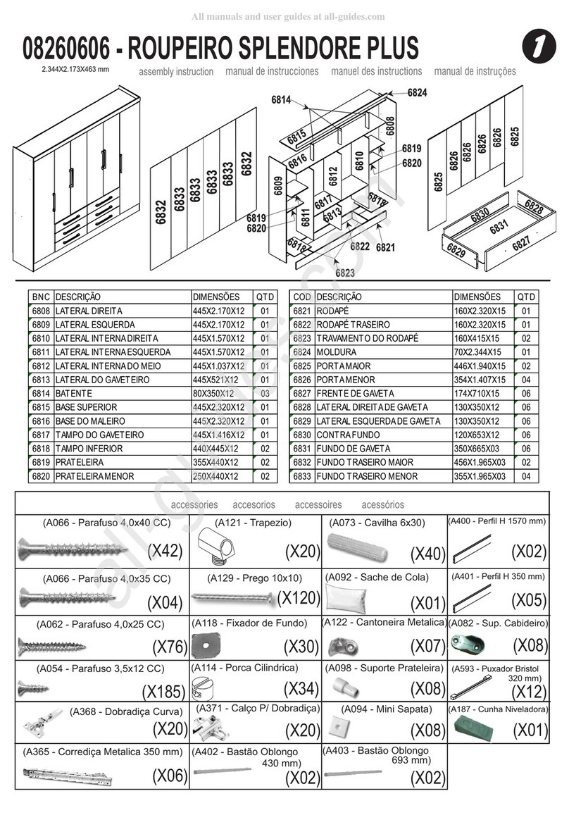 Zanzini Splendore Plus 08260606 Assembly instructions