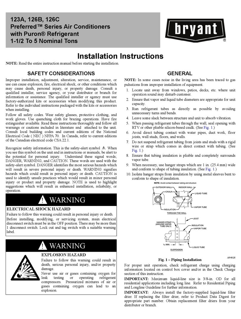 Bryant Preferred Series User manual