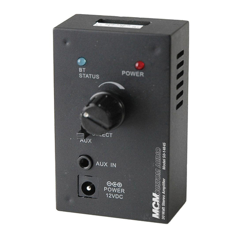 MCM Custom Audio 50-14845 User manual