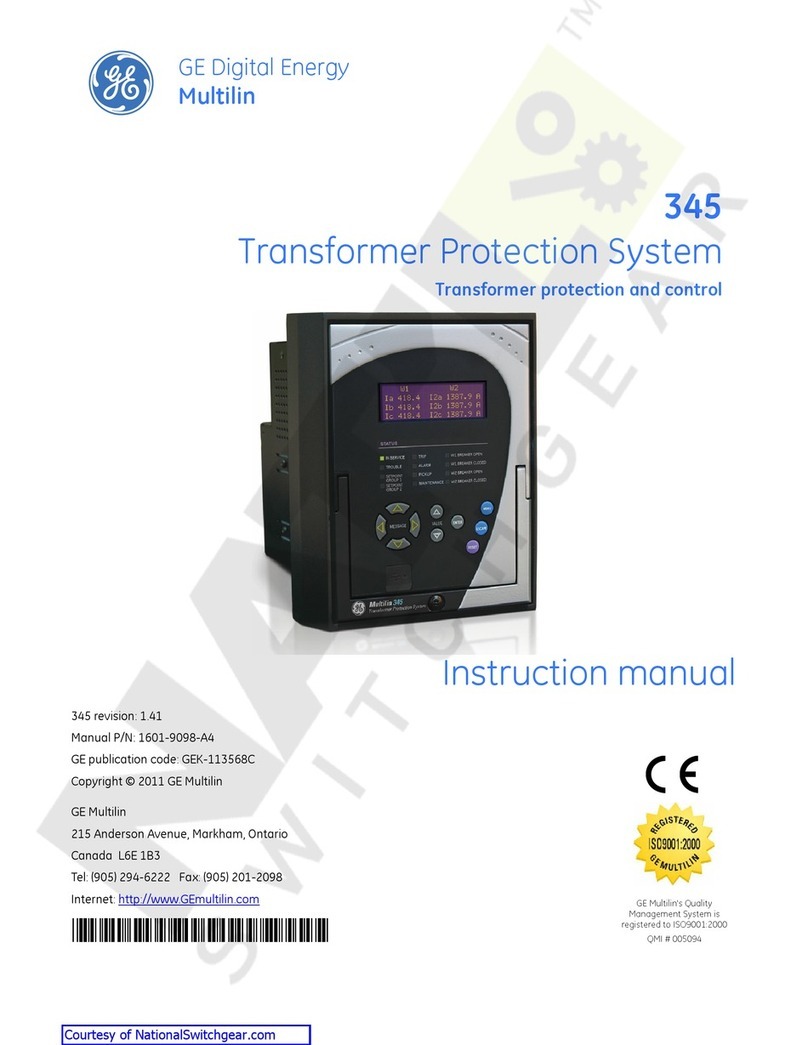 GE SR345 instruction manual