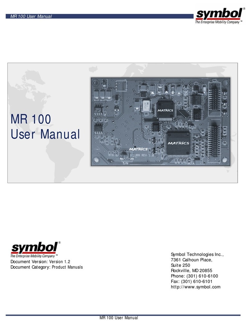 Symbol MR 100 User manual