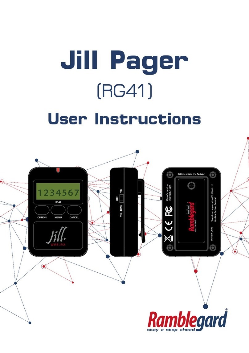 Ramblegard Jill Pager User instructions